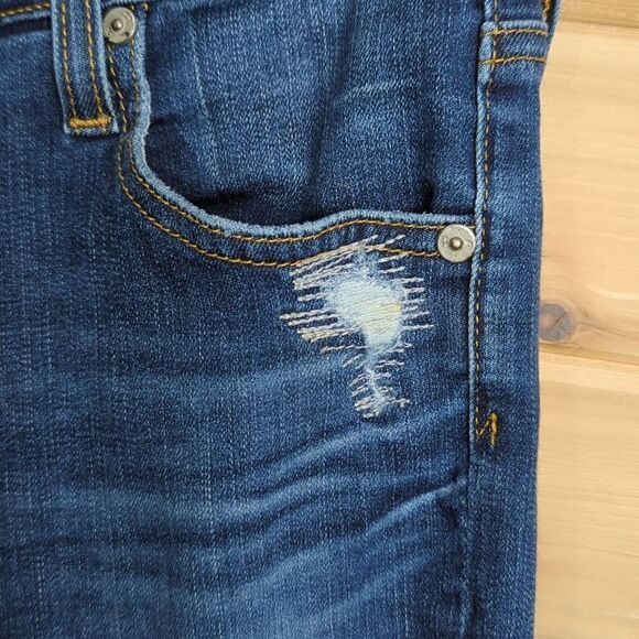 AG Adriano Goldschmied Farrah Skinny Ankle Jeans Size 28 Distressed - Picture 3 of 12